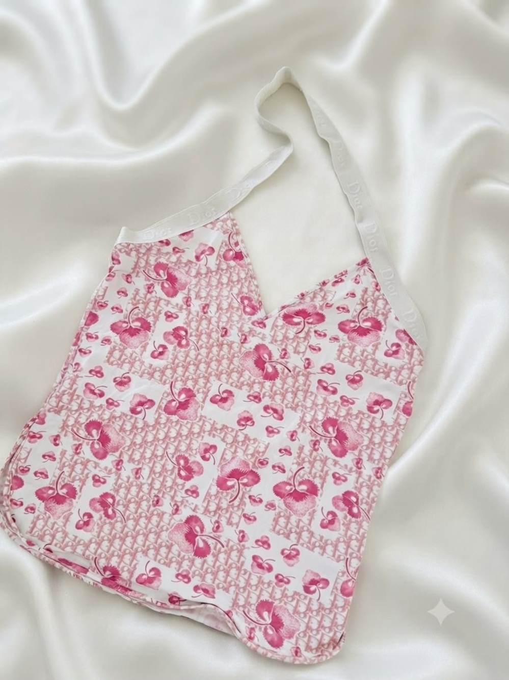 RARE 🍒Vintage Authentic Dior Galliano pink Diorissimo Top